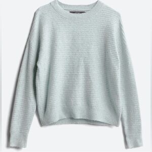 Vero Moda Sadella Textured Crewneck Sweater | Icy Aqua / Light Sage | Size M